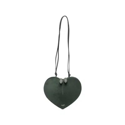 Alaïa Le Coeur Leather Shoulder Bag In Green