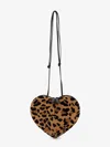 Alaïa Womens Alaia Le Coeur Leopard-pattern Brushed Leather Shoulder Bag In Black