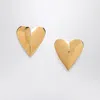 Alaïa Alaia  Le Coeur Mini Earrings Gold In Brown