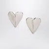 Alaïa Alaia Le Coeur Torn Silver Earrings Women In Silver