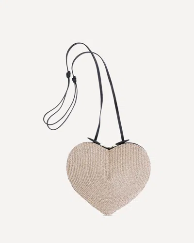 Alaïa Le Coeur Paper Straw Shoulder Bag