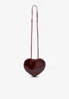 Alaïa Alaia Women Le Coeur Patent Leather Crossbody Bag In Burgundy