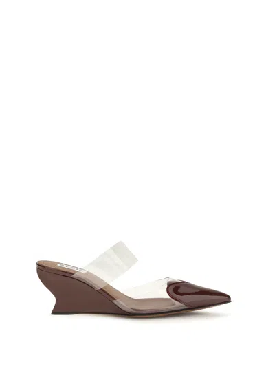 Alaïa Alaia Le Coeur Patent Leather Mules In Multi