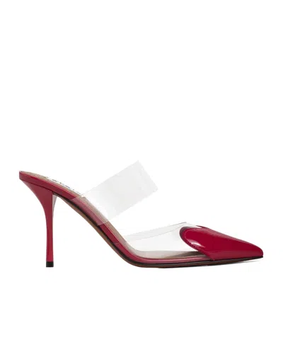 Alaïa Alaia Women Le Coeur Patent Leather Sandals In Red