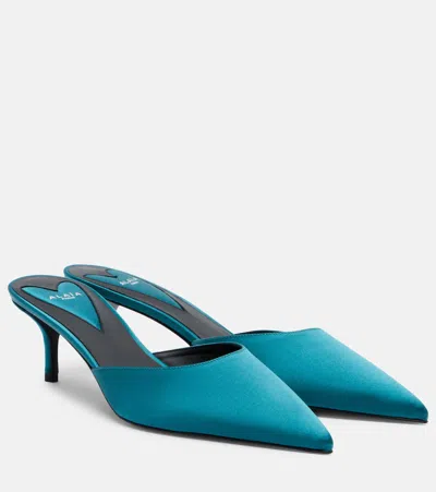 Alaïa Le Coeur Satin Mules In Multi