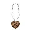 Alaïa Le Coeur Leopard-print Leather-trimmed Calf Hair Shoulder Bag In Multicolor