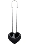 Alaïa Le Coeur Denim Shoulder Bag In Black