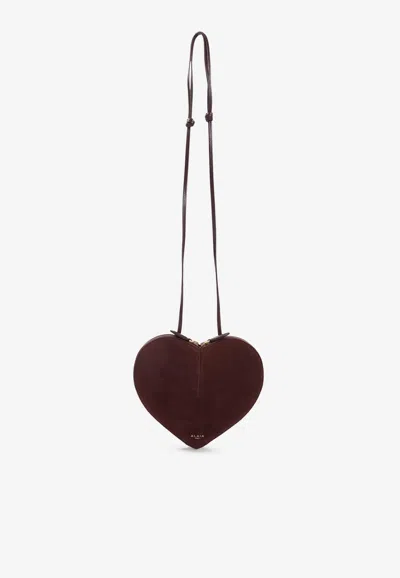 Alaïa Le Coeur Shoulder Bag In Red