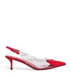 Alaïa Le Caur Leather And Pu Slingback Pumps In Nude