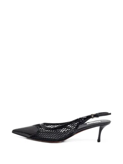 Pre-owned Alaïa Le Coeur Slingback Pumps In Black