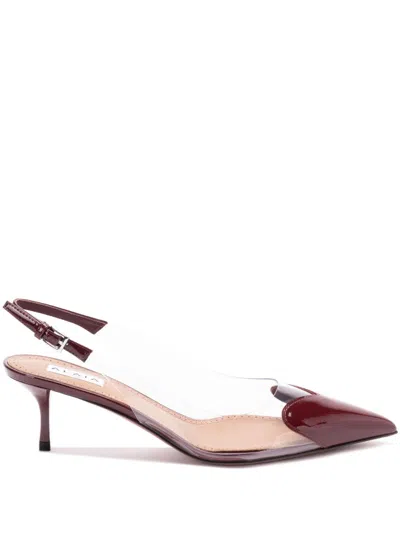 Alaïa Le Coeur Slingback Pumps In Burgundy