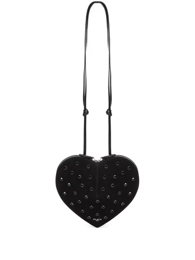 Alaïa Alaia Le Coeur Strass Embellished Crossbody Bag