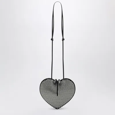 Alaïa Alaia Le Coeur Studded Mini Suede Bag In Gray
