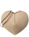 Alaïa Alaia Le Coeur Suede & Leather Crossbody In Gray