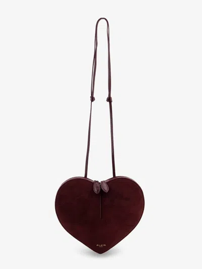 Alaïa Le Coeur Suede And Leather Shoulder Bag