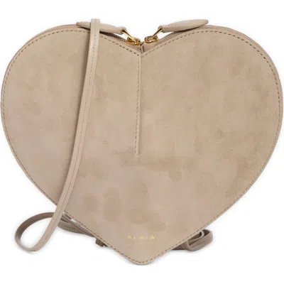Alaïa Le Coeur Suede Crossbody Bag In Red
