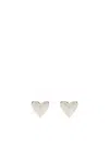 Alaïa Alaia Le Coeur Torn Silver Earrings Women In Neutral
