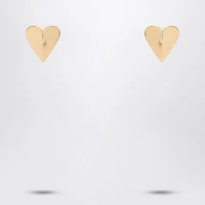 Alaïa Le Coeur Torn Gold Earrings In Silver
