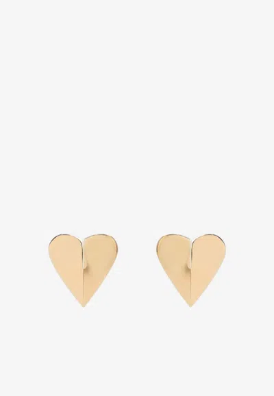 Alaïa Le Coeur Torn Oversized Earrings In Gold