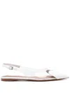 Alaïa Heart Clear Slingback Ballerina Flats