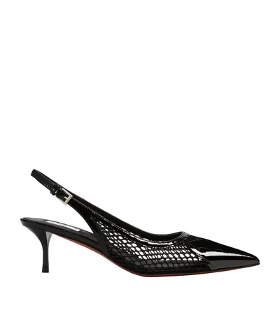 ALAÏA LE COEUR MESH SLINGBACK PUMPS 55