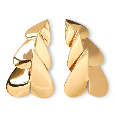 Alaïa Le Cour Long Gold Earrings In 220 - Or