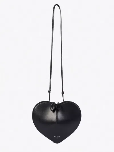Alaïa Le Coeur Leather Cross-body Bag In Black