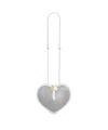 Alaïa Le Coeur Shoulder Bag In Leather With Fishnet Motif In White