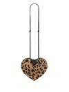 Alaïa Le Coeur Leopard-print Leather-trimmed Calf Hair Shoulder Bag In Brown