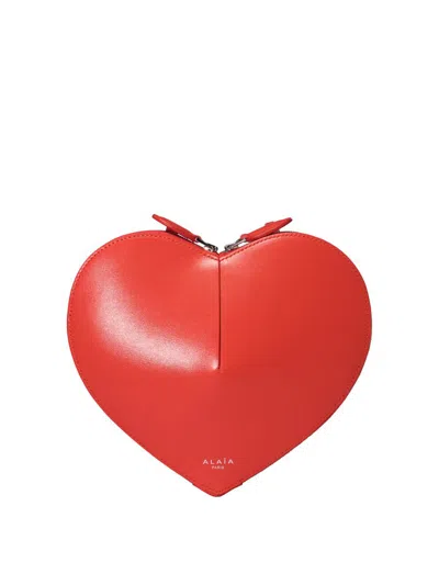 Alaïa "le Cœur" Crossbody Bag In Red