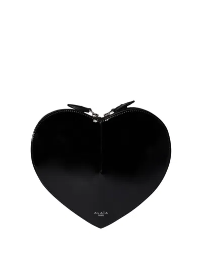 Alaïa Le Cœur Crossbody Bags Black In 999 - Noir