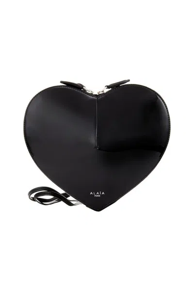 Alaïa "le Cœur" Crossbody Handbag In Black