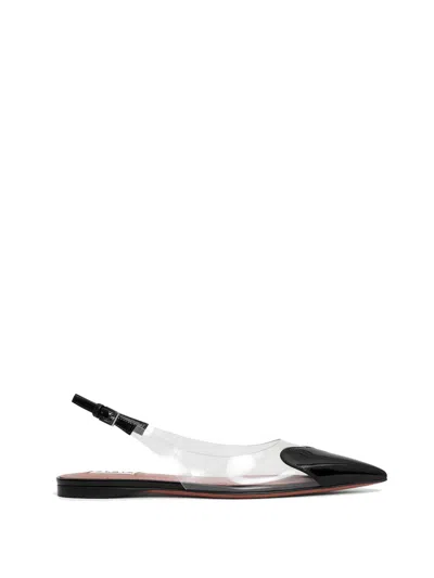 ALAÏA LE CŒUR FLAT SLINGBACKS IN PATENT CALFSKIN