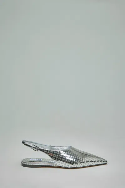 Alaïa Le Cœur Flats In Metallic