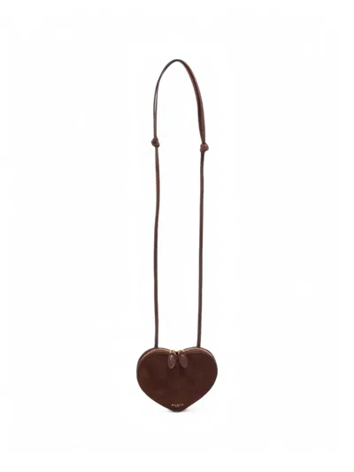 Pre-owned Alaïa Le Cœur Heart-shaped Cross Body Bag In Brown