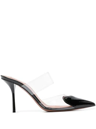 Alaïa Alaia Le Cœur Patent Leather Mules In Black