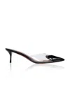 Alaïa Coeur 55 Pvc And Patent-leather Mules In Black