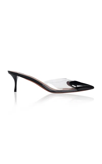 Alaïa Coeur 55 Pvc And Patent-leather Mules In 999 Noir