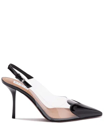 Alaïa Le Cœur Slingbacks In Patent Calfskin Shoes In Black
