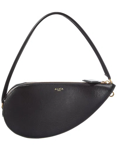 Alaïa Le Demi Coeur Leather Clutch In Black