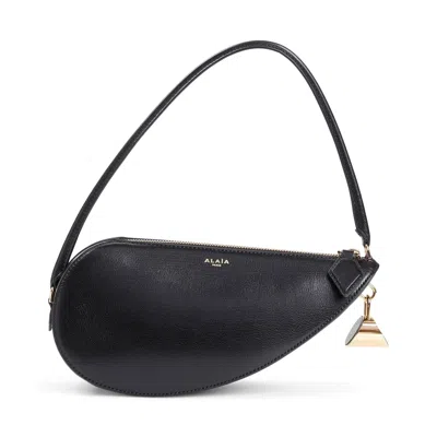 Alaïa Alaia Le Demi-coeur Small Leather Shoulder Bag In Black
