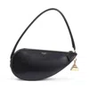 Alaïa Leather Le Demi-coeur Shoulder Bag In Black