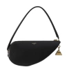 Alaïa Leather Le Demi-coeur Shoulder Bag In Black