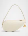 Alaïa Le Demi Goat Leather Shoulder Bag In Neutral