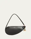 Alaïa Leather Le Demi-coeur Shoulder Bag In Noir
