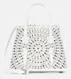 Alaïa Mina 20 Small Leather Tote In White