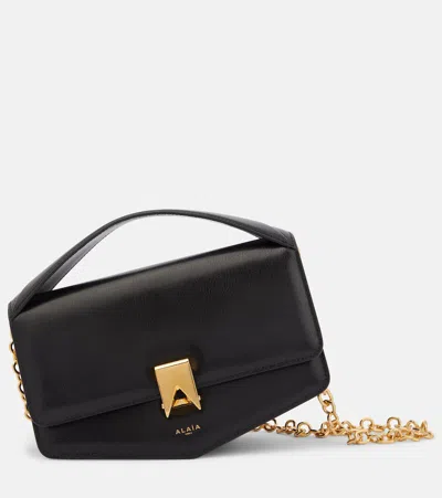 Alaïa Le Papa Medium Leather Crossbody Bag In Black