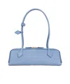 Alaïa Le Teckel Medium Leather Shoulder Bag In Blue