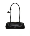Alaïa Small Snakeskin Le Teckel Shoulder Bag In Black