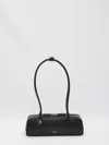 Alaïa Le Teckel Small Grained Leather Shoulder Bag In Black